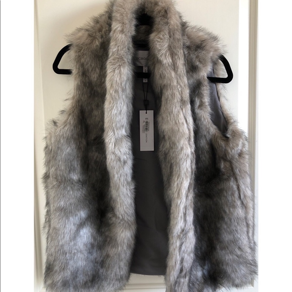 BCBG Furry vest